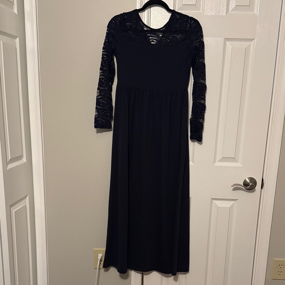 Lace Raglan Sleeve Maxi Dress – Size S